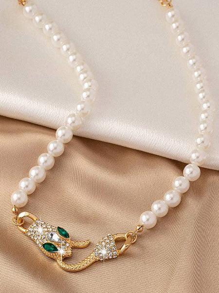 Beaded Snake Shape Dainty Necklace