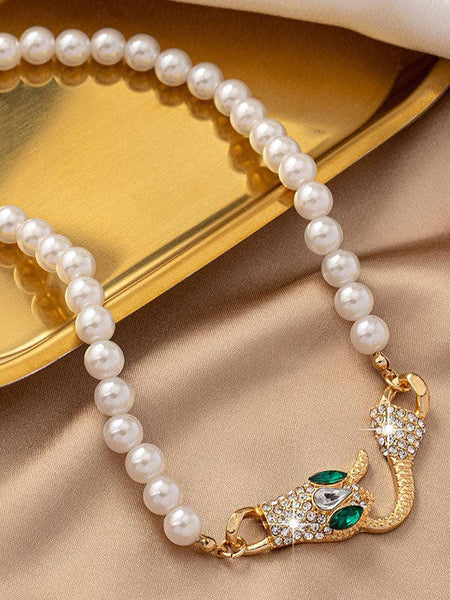 Beaded Snake Shape Dainty Necklace