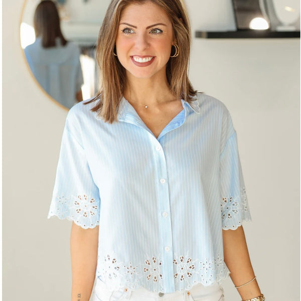 Ansel Cropped Button UP