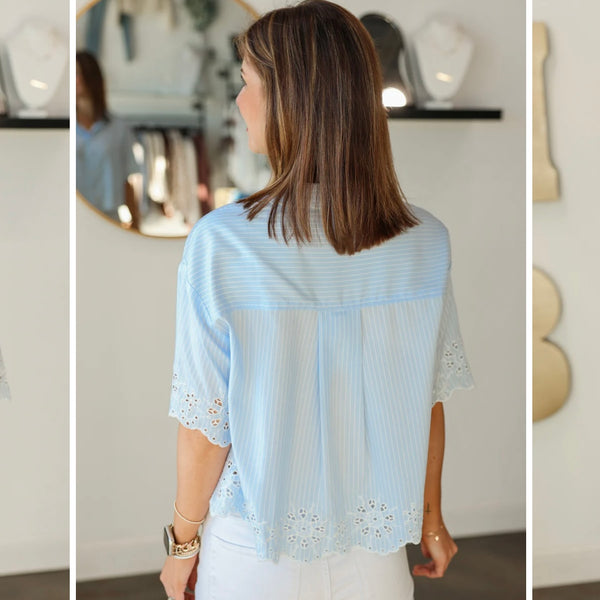 Ansel Cropped Button UP