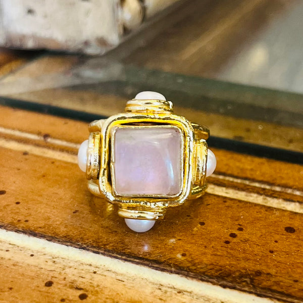 Pink Quartz Ring