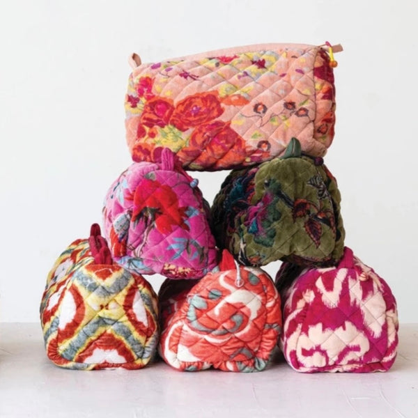 Velvet Zip Pouch (Large)