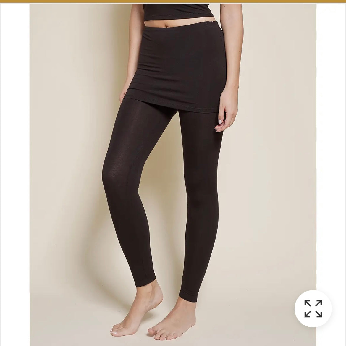 Black Bamboo Legging w/Skirt - One Size - FINAL SALE — Sorellina