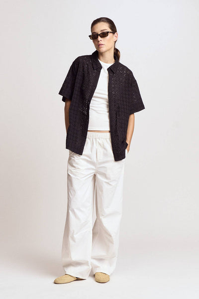 Bella Eyelet Button Up