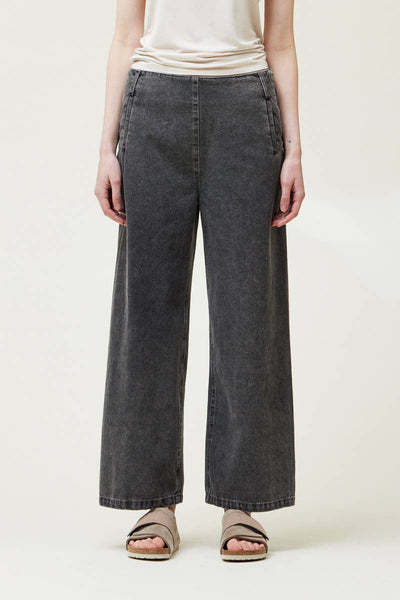 DENIM PANTS: Black Wash