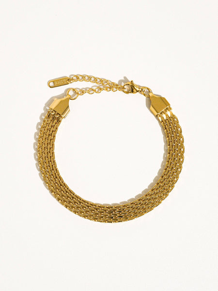Caden 18K Gold Non-Tarnish Bold Chain Bracelet: Yellow Gold