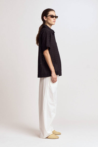 Paris Eyelet Button Up