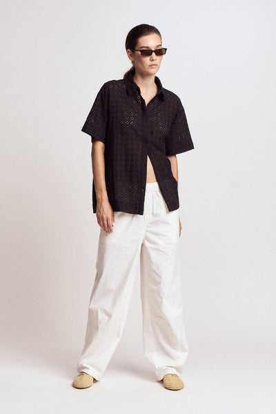 Bella Eyelet Button Up
