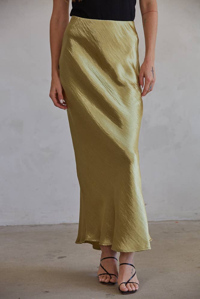 VALERIA SKIRT: Olive Gold