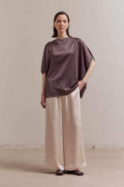 Aubergine  DRAPED LOOSE FIT TOP