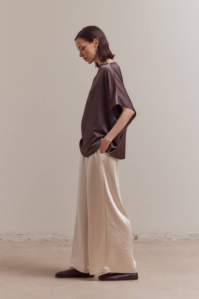 Aubergine  DRAPED LOOSE FIT TOP