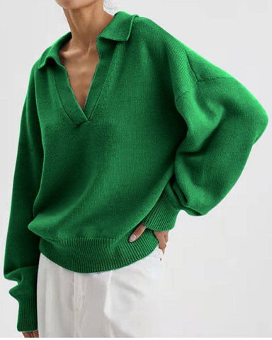 Green Polo Sweater