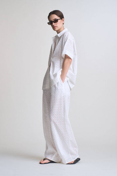 Paris Eyelet Button Up