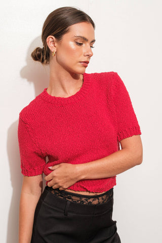 BOUCLE KNIT TOP