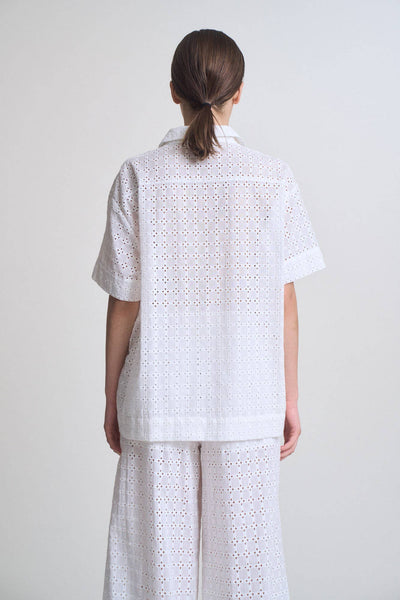 Paris Eyelet Button Up