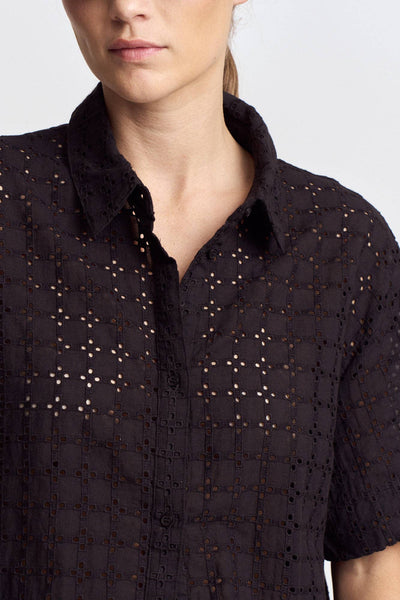 Bella Eyelet Button Up