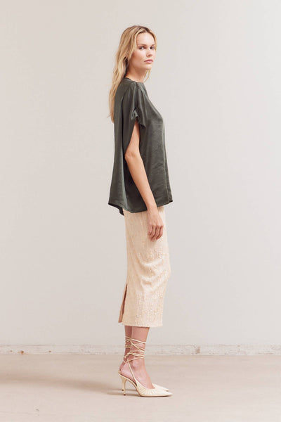 42115 - Forest DRAPED LOOSE FIT Blouse