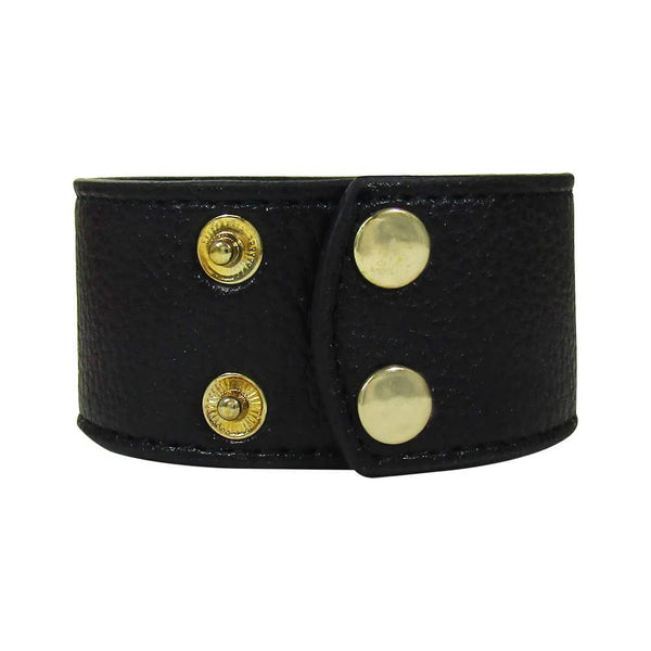 Leopard Leather Button Bracelet