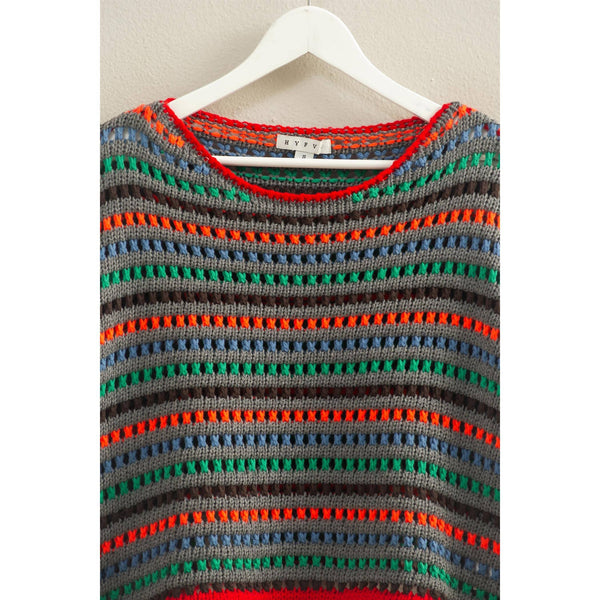 Multi Color Stripe Oversized Sweater