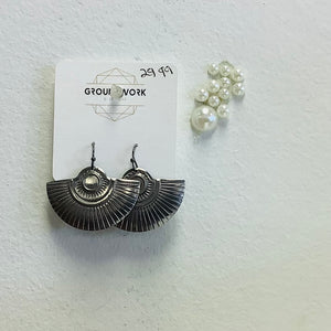 Silver Fan Earrings