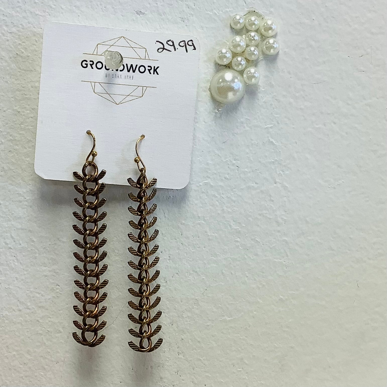 Leaf Chain Drop Earring