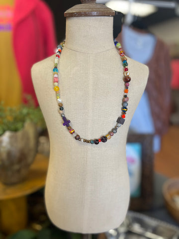 Pop of Color Jewel bead necklace