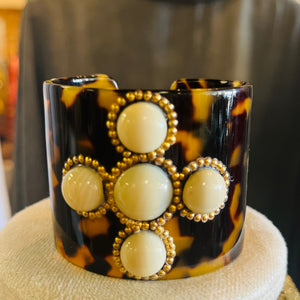 Tortoise Acrylic Cross Cuff