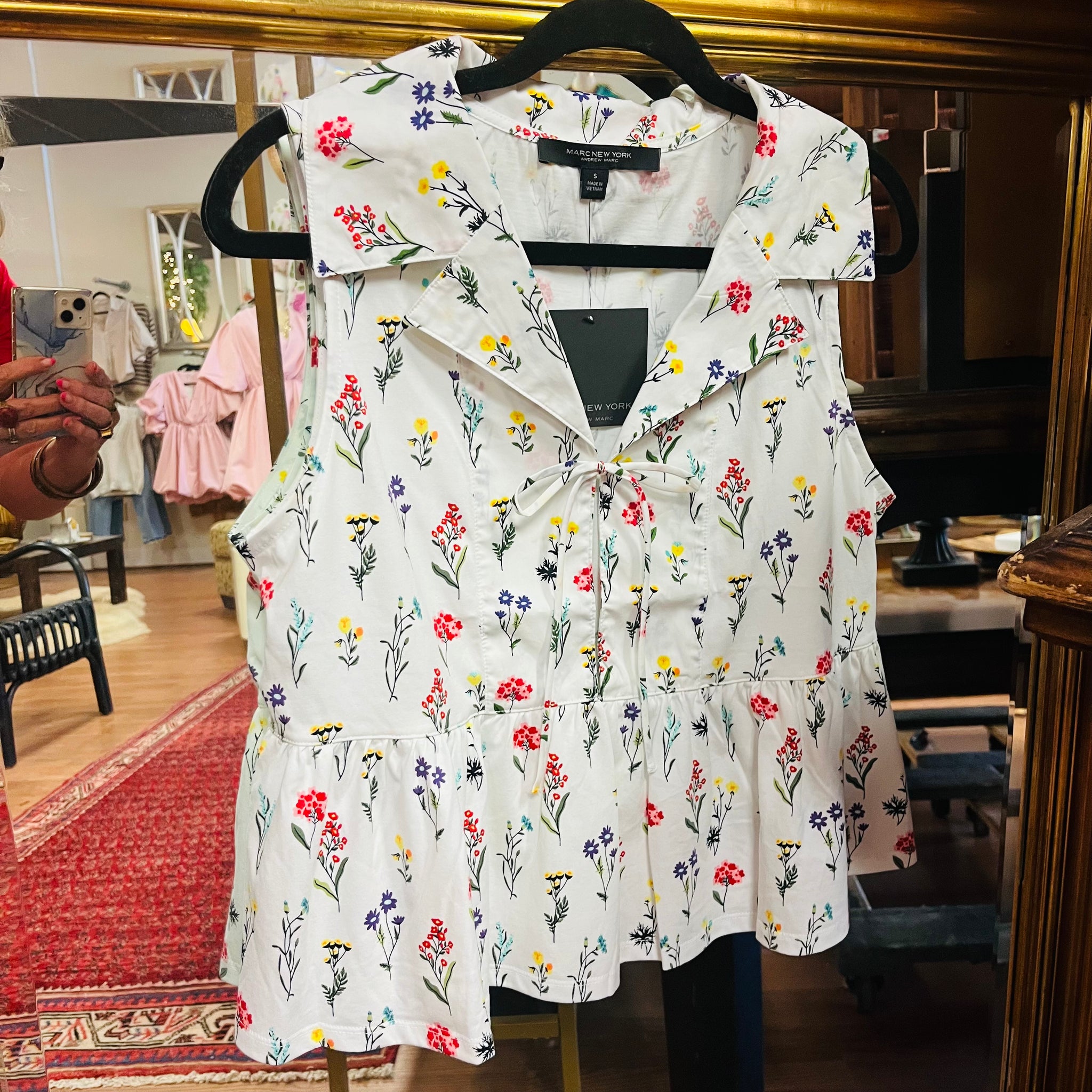 Floral Frenzy Tie Top