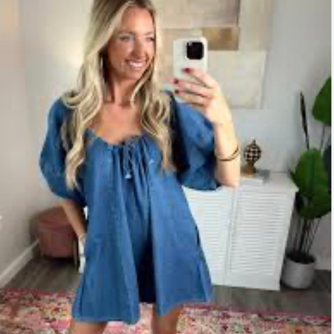 Easy Fit Denim Romper