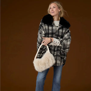Dover Wrap with Fur Collar