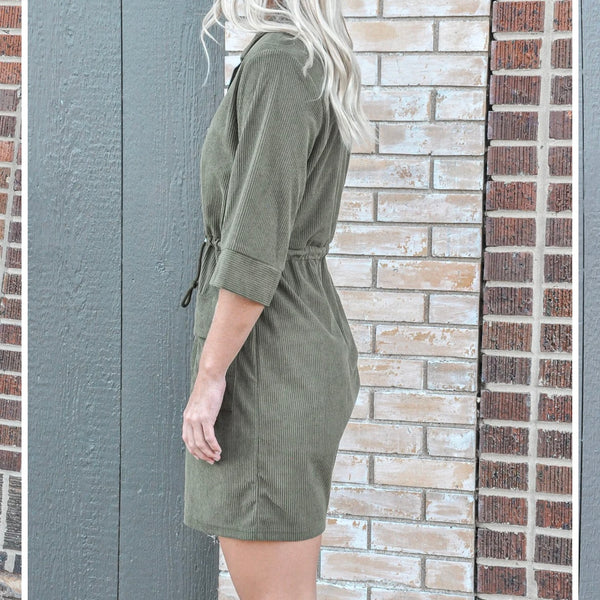 Forest Cordurory Dress