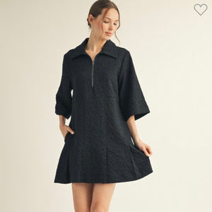 Onyx Jacquard Dress