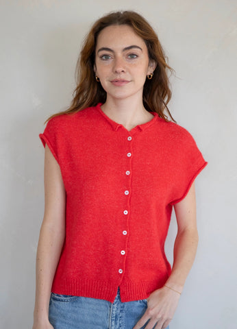 Piper Vest Tomato Red