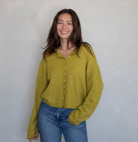 Piper Cardigan Dijon Yellow