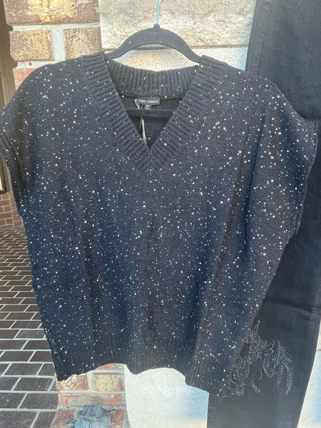 Janece Sparkle V-Neck Sweater