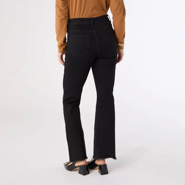 Black Everstretch Baby Bootcut with Embroidery