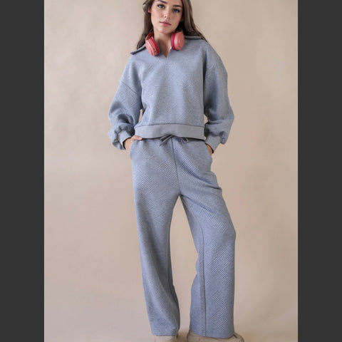 Stormy Textured Knit 2 piece Set