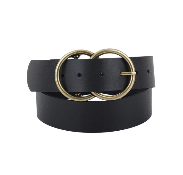 Most Wanted Double CIrcle Wide Leather Belt