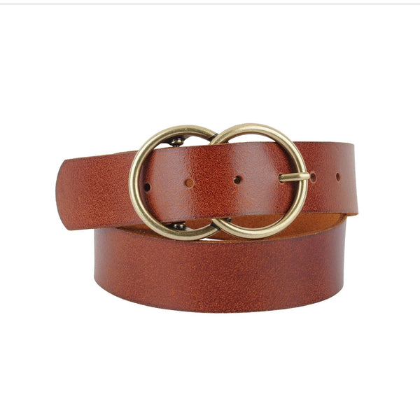 Most Wanted Double CIrcle Wide Leather Belt