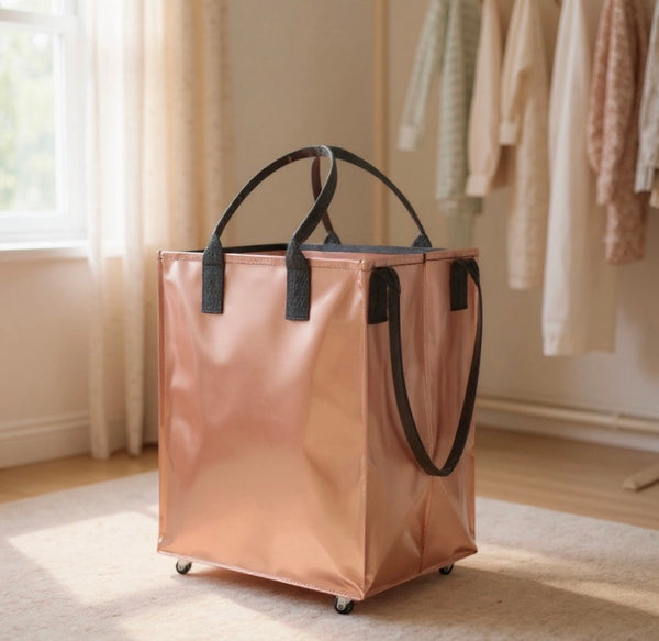 Rose Gold Rolling Bag