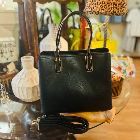 Vegan Leather Black inspired Crossbody