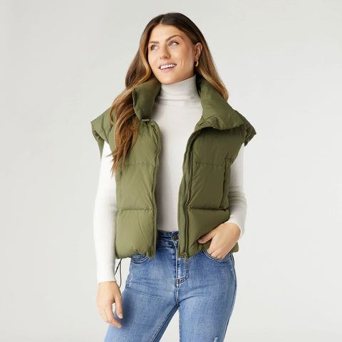 Jana Chunky Down Vest Olive