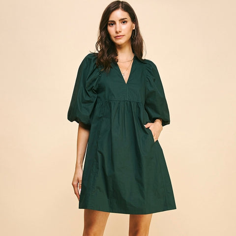 Helena Evergreen Dress