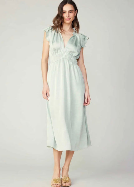Flutter Sleeve Midi Dress