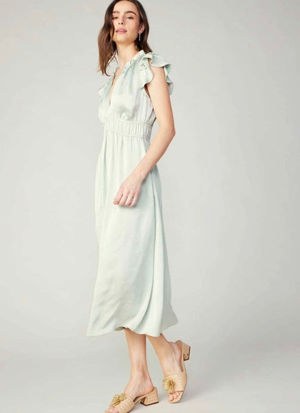 Flutter Sleeve Midi Dress