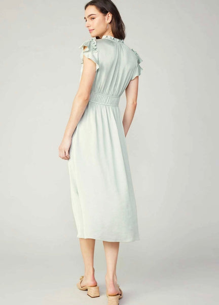 Flutter Sleeve Midi Dress