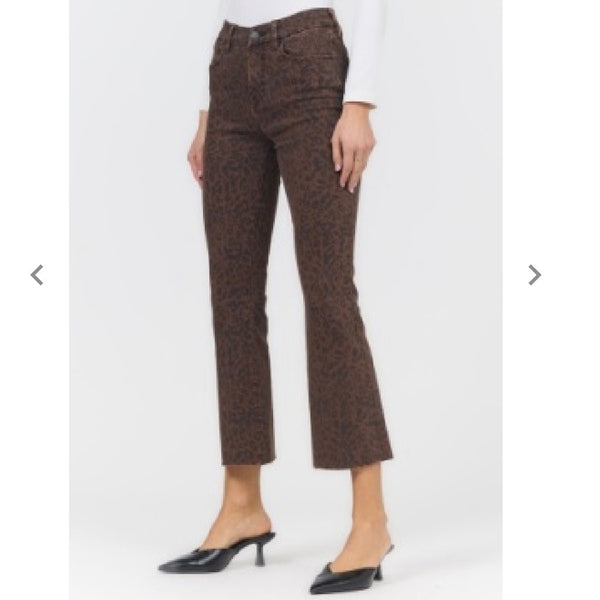 Jeanne Leopard Kick Flare