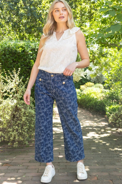 Jacquard Crop Pant