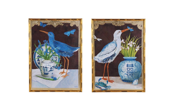 Bird Print with Gold Wood frame