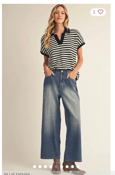 In Line Wide Leg Denim